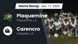 Recap: Plaquemine  vs. Carencro  2020