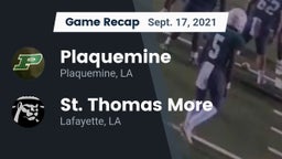 Recap: Plaquemine  vs. St. Thomas More  2021