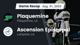 Recap: Plaquemine  vs. Ascension Episcopal  2023