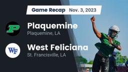 Recap: Plaquemine  vs. West Feliciana  2023