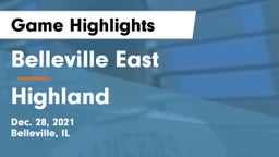 Belleville East  vs Highland  Game Highlights - Dec. 28, 2021