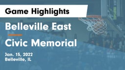Belleville East  vs Civic Memorial  Game Highlights - Jan. 15, 2022
