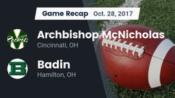 Recap: Archbishop McNicholas  vs. Badin  2017