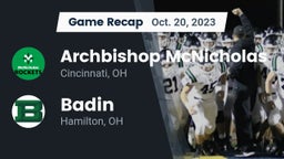 Recap: Archbishop McNicholas  vs. Badin  2023
