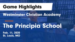 Westminster Christian Academy vs The Principia School Game Highlights - Feb. 11, 2020