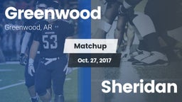 Matchup: Greenwood High vs. Sheridan 2017
