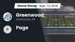 Recap: Greenwood  vs. Page 2018