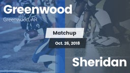 Matchup: Greenwood High vs. Sheridan 2018