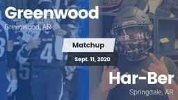 Matchup: Greenwood High vs. Har-Ber  2020