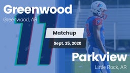 Matchup: Greenwood High vs. Parkview  2020