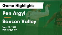 Pen Argyl  vs Saucon Valley  Game Highlights - Jan. 25, 2022