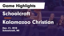 Schoolcraft vs Kalamazoo Christian  Game Highlights - Dec. 21, 2018