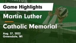 Martin Luther  vs Catholic Memorial Game Highlights - Aug. 27, 2022
