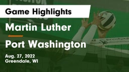 Martin Luther  vs Port Washington  Game Highlights - Aug. 27, 2022