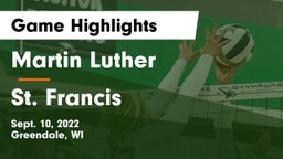 Martin Luther  vs St. Francis Game Highlights - Sept. 10, 2022