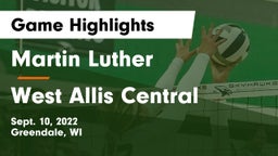 Martin Luther  vs West Allis Central  Game Highlights - Sept. 10, 2022