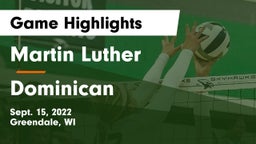 Martin Luther  vs Dominican Game Highlights - Sept. 15, 2022