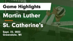 Martin Luther  vs St. Catherine's  Game Highlights - Sept. 22, 2022