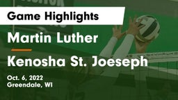 Martin Luther  vs Kenosha St. Joeseph Game Highlights - Oct. 6, 2022