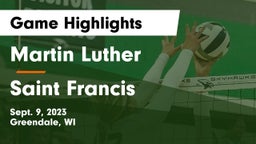 Martin Luther  vs Saint Francis  Game Highlights - Sept. 9, 2023