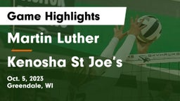 Martin Luther  vs Kenosha St Joe’s Game Highlights - Oct. 5, 2023