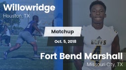 Matchup: Willowridge High vs. Fort Bend Marshall  2018