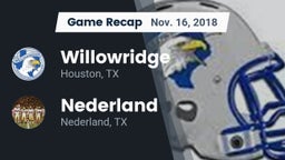Recap: Willowridge  vs. Nederland  2018