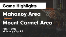 Mahanoy Area  vs Mount Carmel Area  Game Highlights - Feb. 1, 2020