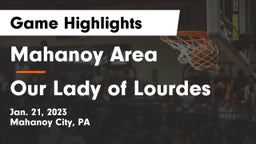 Mahanoy Area  vs Our Lady of Lourdes Game Highlights - Jan. 21, 2023
