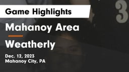 Mahanoy Area  vs Weatherly  Game Highlights - Dec. 12, 2023