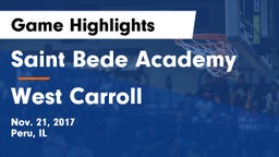 Saint Bede Academy vs West Carroll  Game Highlights - Nov. 21, 2017