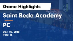 Saint Bede Academy vs PC Game Highlights - Dec. 28, 2018