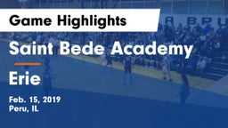 Saint Bede Academy vs Erie  Game Highlights - Feb. 15, 2019
