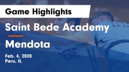 Saint Bede Academy vs Mendota  Game Highlights - Feb. 4, 2020