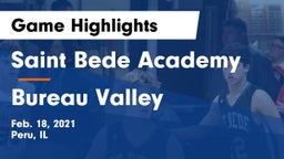 Saint Bede Academy vs Bureau Valley  Game Highlights - Feb. 18, 2021