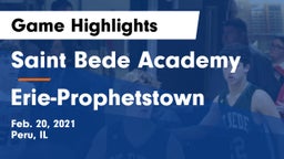 Saint Bede Academy vs Erie-Prophetstown Game Highlights - Feb. 20, 2021