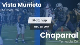 Matchup: Vista Murrieta High vs. Chaparral  2017