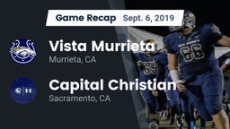 Recap: Vista Murrieta  vs. Capital Christian  2019