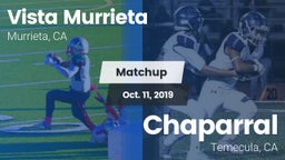 Matchup: Vista Murrieta High vs. Chaparral  2019