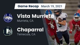 Recap: Vista Murrieta  vs. Chaparral  2021