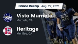 Recap: Vista Murrieta  vs. Heritage  2021