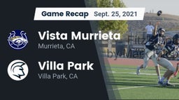 Recap: Vista Murrieta  vs. Villa Park  2021