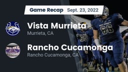 Recap: Vista Murrieta  vs. Rancho Cucamonga  2022