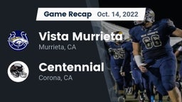 Recap: Vista Murrieta  vs. Centennial  2022