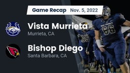 Recap: Vista Murrieta  vs. Bishop Diego  2022