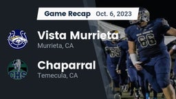 Recap: Vista Murrieta  vs. Chaparral  2023