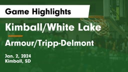 Kimball/White Lake  vs Armour/Tripp-Delmont  Game Highlights - Jan. 2, 2024