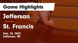 Jefferson  vs St. Francis  Game Highlights - Feb. 24, 2023