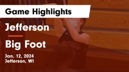 Jefferson  vs Big Foot  Game Highlights - Jan. 12, 2024