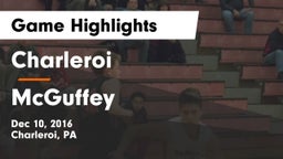 Charleroi  vs McGuffey  Game Highlights - Dec 10, 2016